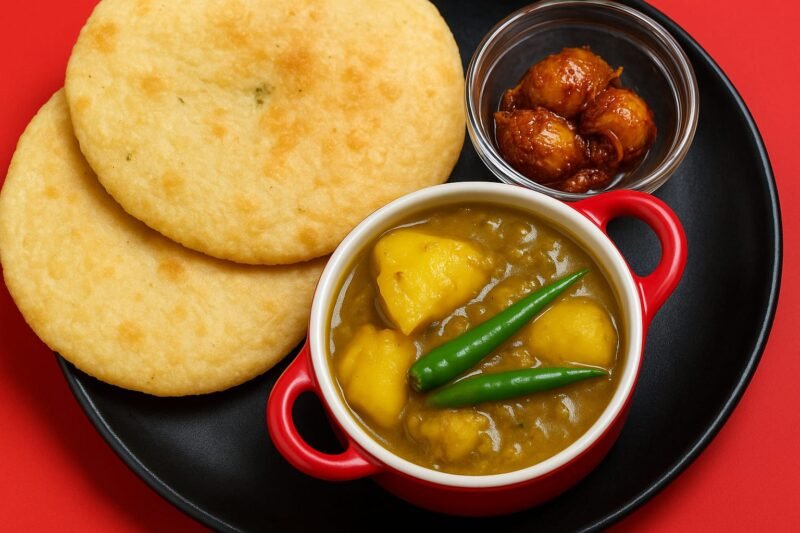Aaloo Tomato Sabji with Dal Puri (3 PC)