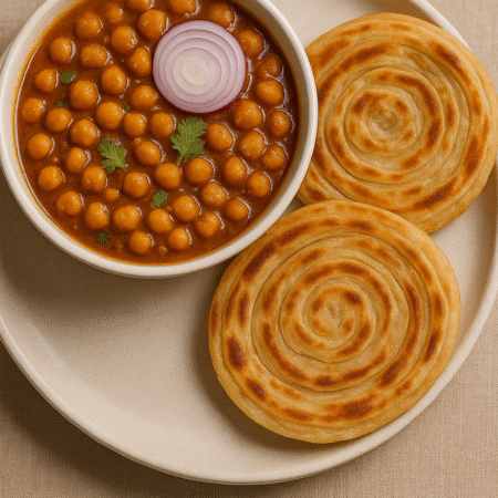 Punjabi Chole Masala with 2 Laccha Paratha