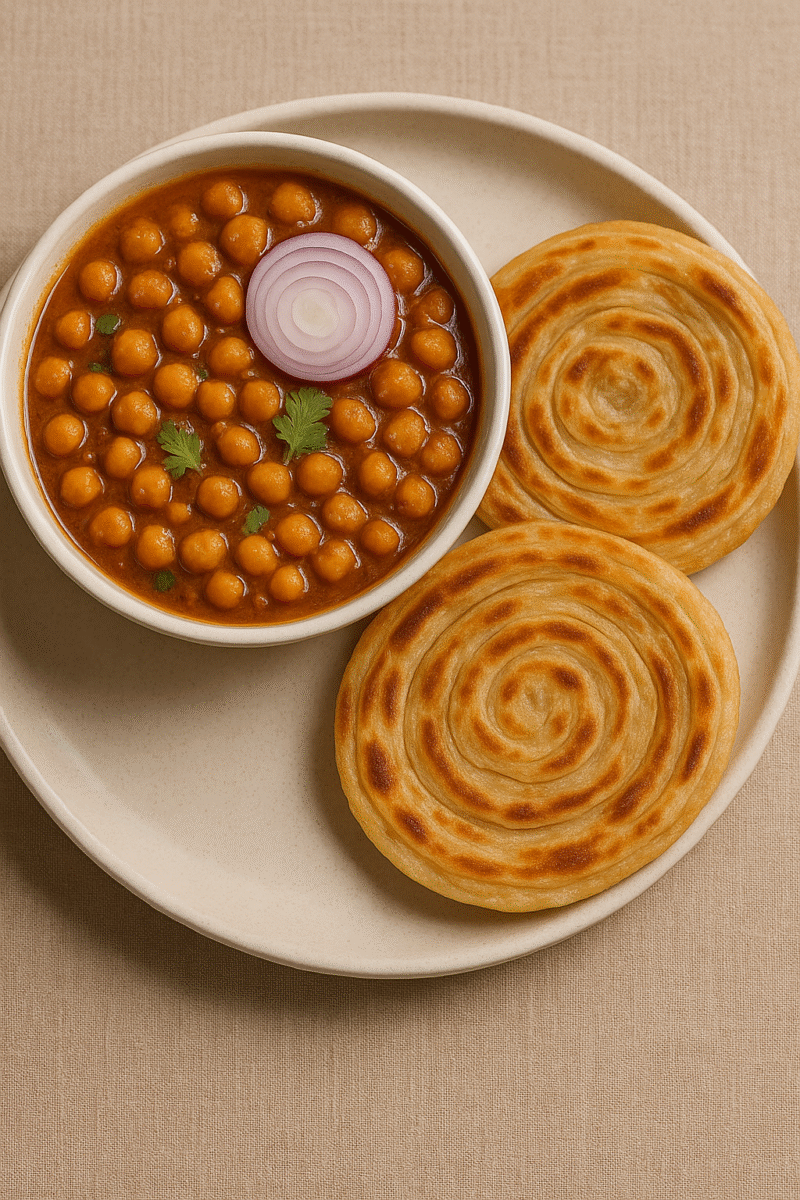 Punjabi Chole Masala with 2 Laccha Paratha