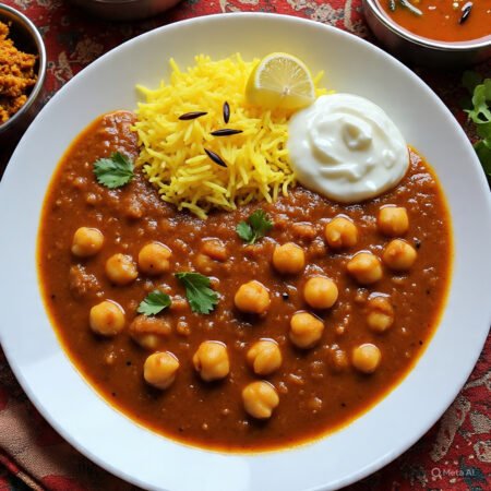 Punjabi Chole Masala with Basmati Rice