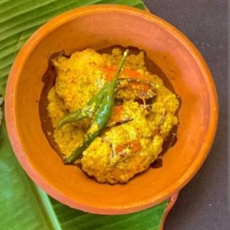 Chingri Shorshe Bhapa (Prawns with coconut and mustard) ~ 200g