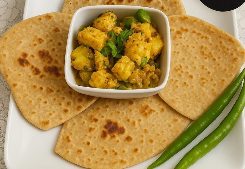 Jeera Aalu with Daal and 4 Chapati / 3