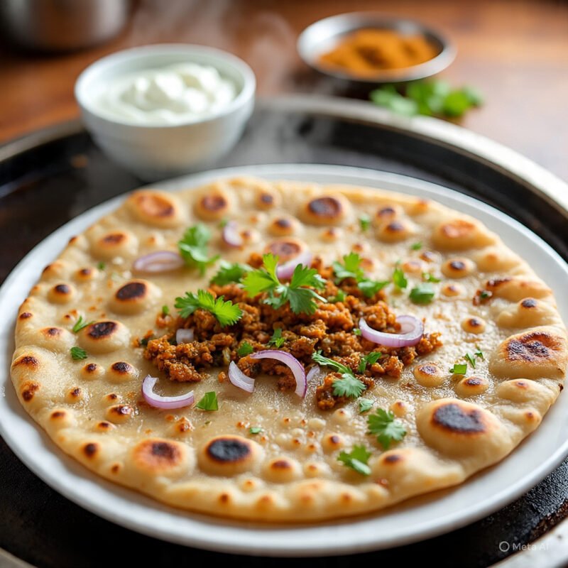 Onion Paratha (2PC) Served with Dahi