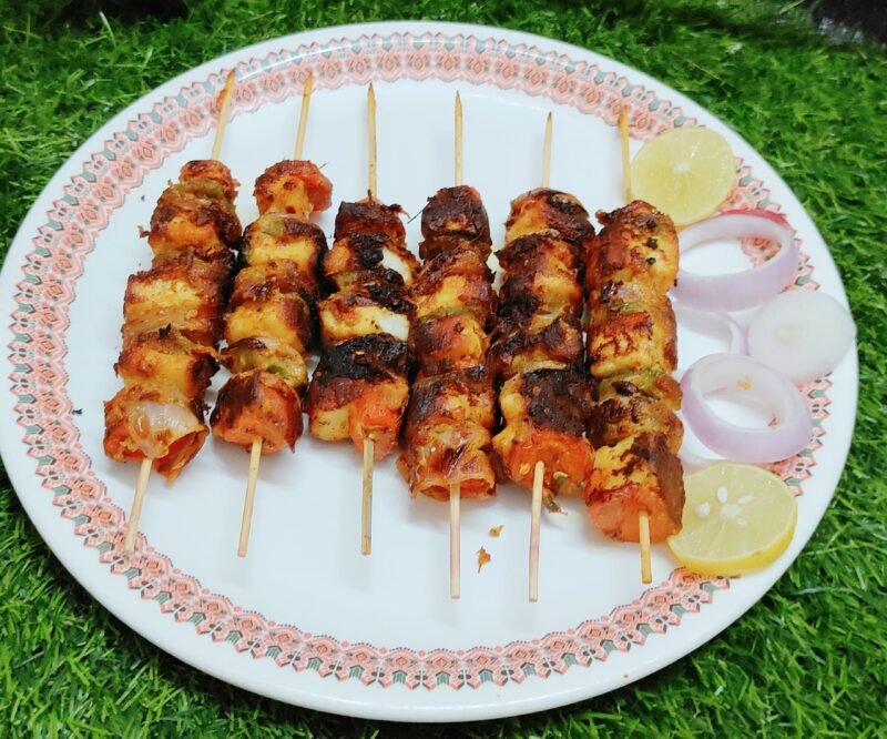 Home made paneer Kabab(2 Sticks)