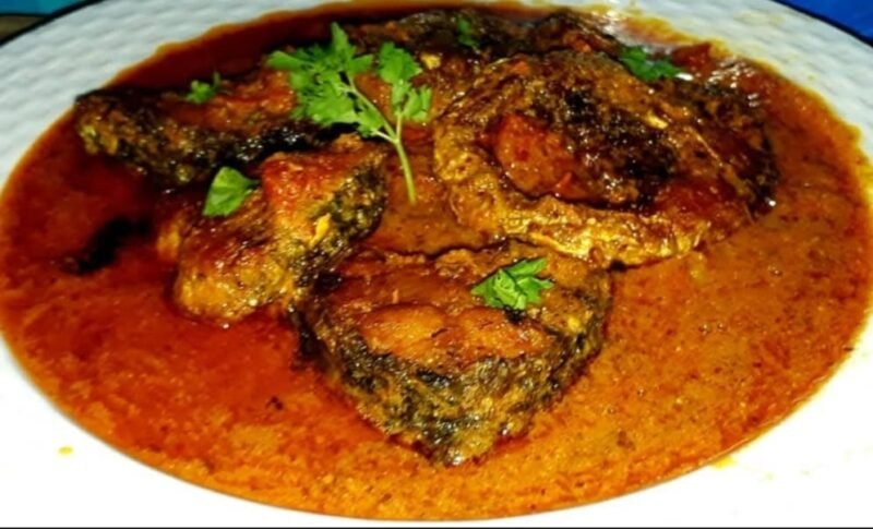 Rohu Fish Curry with Rice