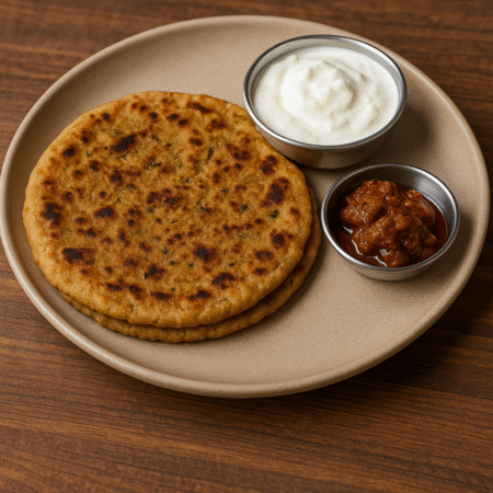 Sattu ka Paratha(2PC)  Served with Curd and Pickle