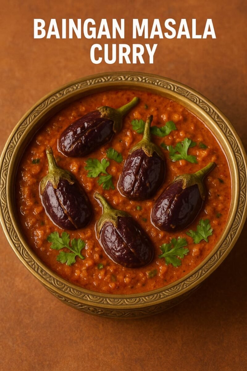 Baigan Masala curry with 3 Paratha/4 Roti