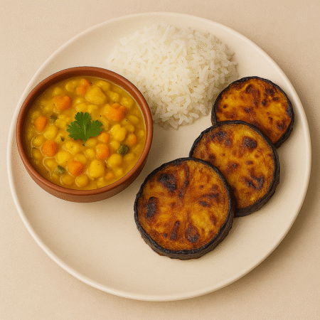 Begun Bhaja+Dal Special (Served with Rice Full)