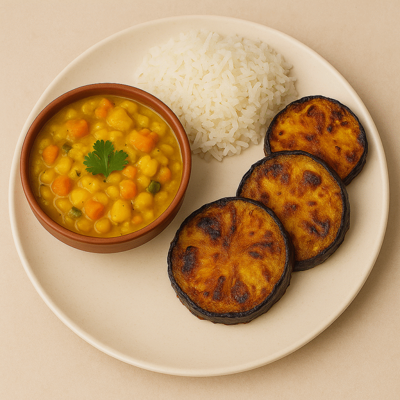 Begun Bhaja+Dal Special (Served with Rice Full)