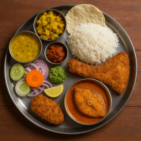 Fish Special Thali 2 PC(1 Fried + 1 Rasa)