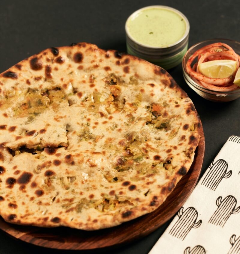 Aloo Pyaaz Paratha (2PC) with Dahi