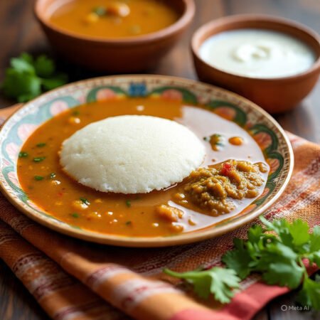 Idli with Sambhar Chutney - 5 pcs