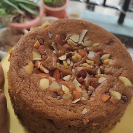 Wheat Jaggery Cake with dry fruits (Size 500gms)