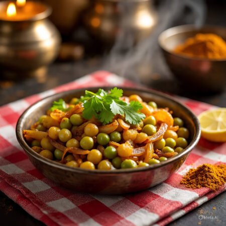 White peas onion fry (ମଟର ଭଜା)