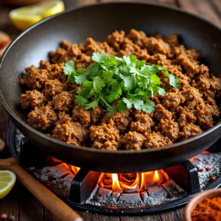 Mutton Keema Thali with Roti