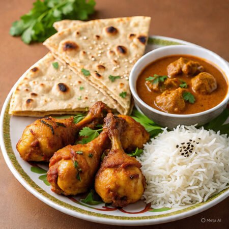 Non-veg Family Weekend Pack(Chicken Curry (4 pieces) + Chicken Lollypop (8 pieces) + Jeera Rice (half plate) + 4 Lachha Paratha)
