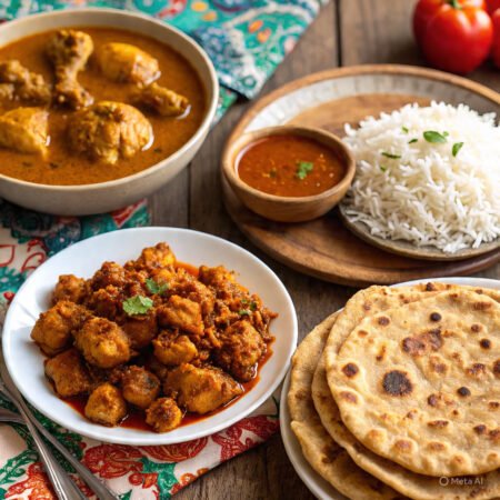 Non-veg Family Weekend Pack(Chicken Curry (4 pieces) + Chicken Chilly (1 full plate) + Jeera Rice (half plate) + 4 Lachha Paratha)