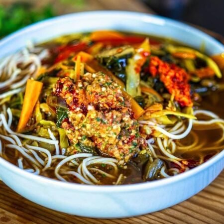 Veg Thupka Soup - full serving