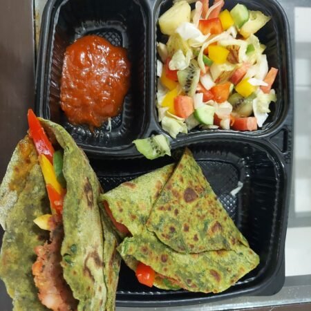 Veg patti Multi grain spinach tacos